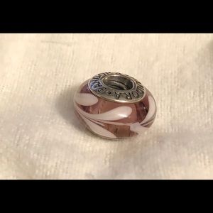 Pandora Purple Murano Glass Paisley Charm
